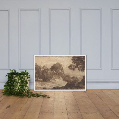 Landscape - Heneage Finch, 4th Earl of Aylesford - 1770–1812 - Matte Paper Framed Poster Museum quality 7744627