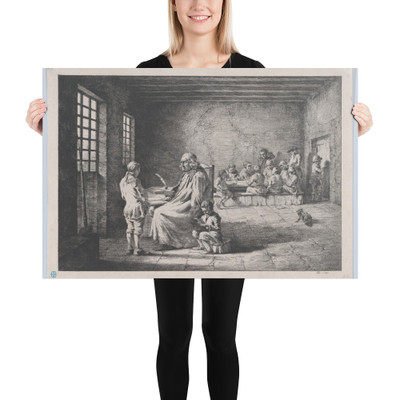 The School Master - Jean Jacques de Boissieu - 1780 - Paper Poster Museum quality 7745808