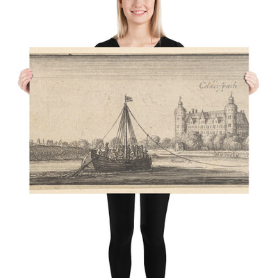 Kelsterbach Castle near Höchst am Main - Wenceslaus Hollar - 1642–44 - Photo Paper Poster Museum quality 7724900