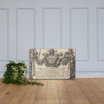 Title page from 'The magnificent pageant on the Arno in Florence for the marriage of the Grand Duke' (Le Magnifique carousel fait sur le fleuve de l'Arne a Florence, pour le mariage du Grand Duc); two