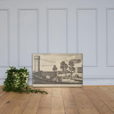 The Kunibert Tower near Cologne (copy) - Abraham Aubri - after 1644 - Canvas Museum quality 7739423