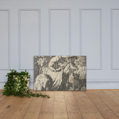 Renard Mounted on an Ass from Hendrick van Alcmar's Renard The Fox - Allart van Everdingen - 1650–75 - Canvas Museum quality 7741430