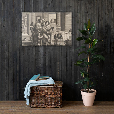 The Prodigal Son in a House of Ill Repute - Anonymous - ca. 1636 - Canvas Museum quality 7738148