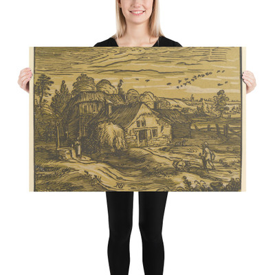 Landscape with Cottage - Hendrick Goltzius - ca. 1597–98 - Paper Poster Museum quality 7742509