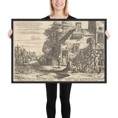 Spring - Wenceslaus Hollar - 1629 - Matte Paper Framed Poster Museum quality 7738723