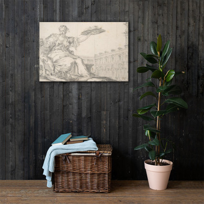 Allegory - Anonymous, Italian, Venetian, 18th century - 18th century - Canvas Museum quality 7742078