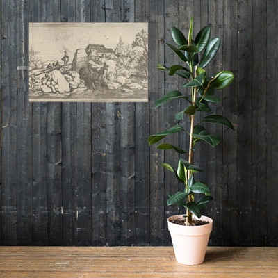 The Horseman on the Stone Bridge - Allart van Everdingen - Photo Paper Poster Museum quality 7739273