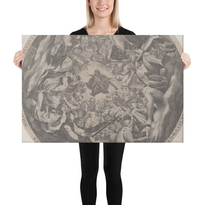 Concourse of the Gods on Mount Olympus - Cornelis Cort - 1565 - Canvas Museum quality 7724649