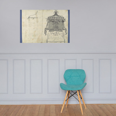 Chinese Sopha [Sofa], in Chippendale Drawings, Vol. I - Thomas Chippendale - 1754 - Photo Paper Poster Museum quality 7747996