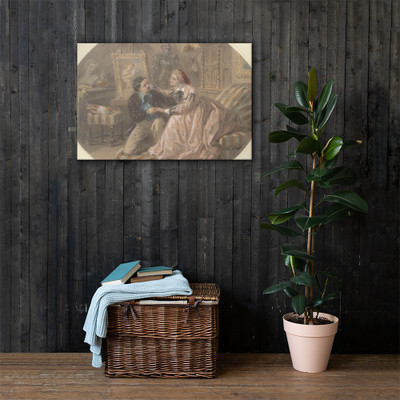 Un Mari qu'on Aime - Paul-Emile-Anthony Morlon - n.d. - Canvas Museum quality 7747147