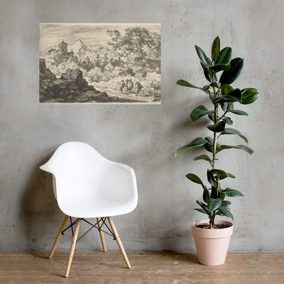 The Three Men and the Porter - Allart van Everdingen - Photo Paper Poster Museum quality 7724606