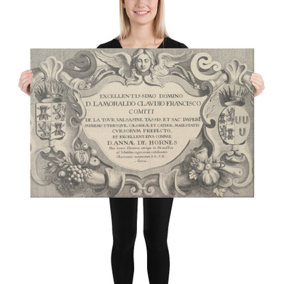 Title to the Entry into Hemissem - Wenceslaus Hollar - 1650 - Canvas Museum quality 7723936