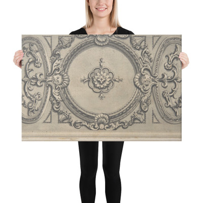 Design for a Staircase Ceiling - Isaac Ware - ca. 1756 - Canvas Museum quality 7704095