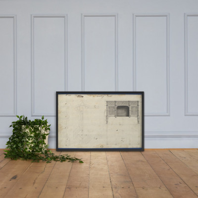 Writing Table, from Chippendale Drawings, Vol. II - Thomas Chippendale - 1753 - Photo Paper Framed Poster Museum quality 7748337