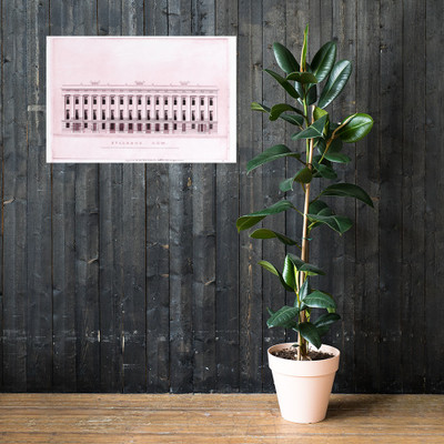 Syllabus Row, New York - Alexander Jackson Davis - 19th century - Photo Paper Poster Museum quality 7746486