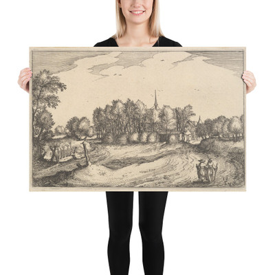 A Convent, plate 13 from Regiunculae et Villae Aliquot Ducatus Brabantiae - Claes Jansz. Visscher - ca. 1610 - Photo Paper Poster Museum quality 7723477