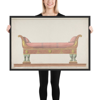 Design for an Empire Daybed - Anonymous, 19th century - 1800–1820 - Photo Paper Framed Poster Museum quality 7747924