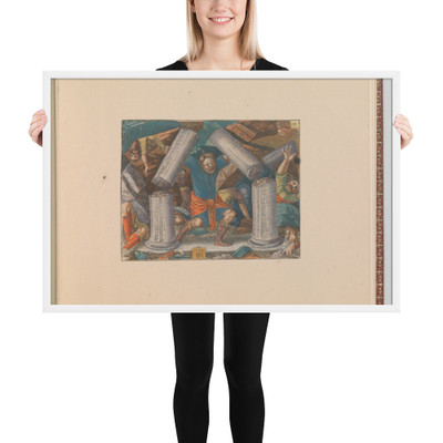 The Story of Samson - Cornelis Massys - 1549 - Photo Paper Framed Poster Museum quality 7724596