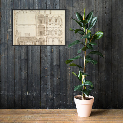 Palazzo Farnese, section (recto) blank (verso) - Anonymous, French, 16th century - early to mid-16th century - Photo Paper Framed Poster Museum quality 7740852