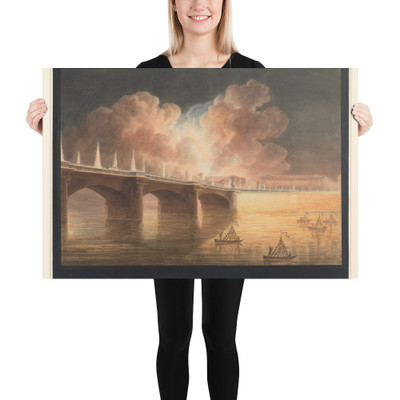 Fête pour la Paix Générale donnée à Paris le 18 Brumaire. Pont et Place de la Concorde. - Francesco Piranesi - 1801–2 - Photo Paper Poster Museum quality 7739250