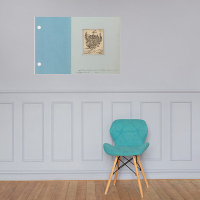 Bookplate of Thomas Dering - Nathaniel Hurd - 1749 - Paper Poster Museum quality 7748364