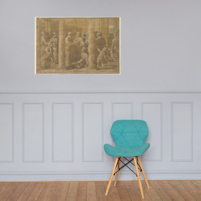 Saints Peter and John healing the Sick - Parmigianino (Girolamo Francesco Maria Mazzola) - early 16th century - Photo Paper Poster Museum quality 7747126