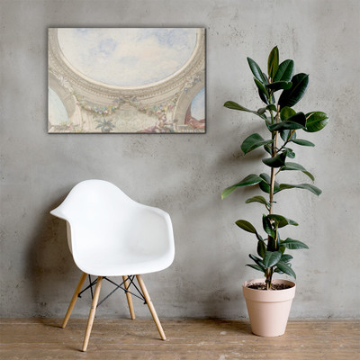 Design for Trompe L'Oeil Ceiling for Dining Room, Hôtel de Trévise - Jules-Edmond-Charles Lachaise - 1850–1910 - Canvas Museum quality 7748593