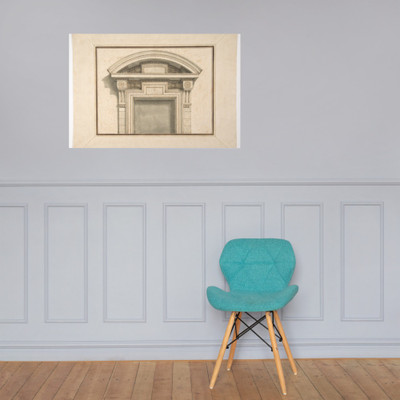 Drawing for a Door Frame - Lorenzo Sarti - 18th century - Photo Paper Poster Museum quality 7739811