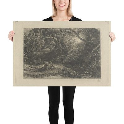 The Morning of Life - Samuel Palmer - begun 1860–61 - Paper Poster Museum quality 7737854