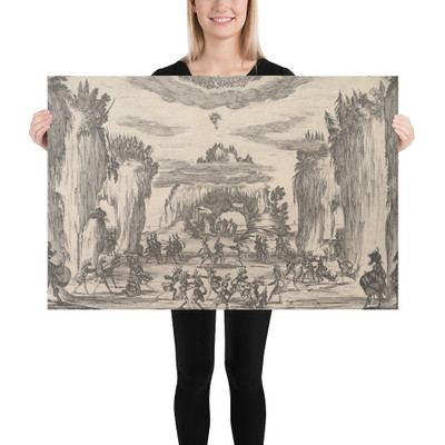 Grotto scene with Vulcan, from 'The marriage of the gods' (Le nozze degli Dei) - Stefano della Bella - 1637 - Canvas Museum quality 7738066