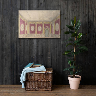 Design of a Room of the Infante Don Carlo, King of Naples - Anonymous, Italian, 18th century - 1737 - Canvas Museum quality 7742520