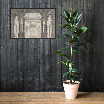 Design for a Stage Set - Pietro Righini - 1688–1742 - Photo Paper Framed Poster Museum quality 7739938