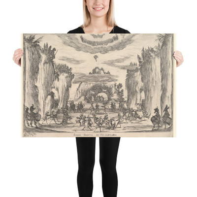 Grotto scene with Vulcan, from 'The marriage of the gods' (Le nozze degli Dei) - Stefano della Bella - 1637 - Paper Poster Museum quality 7738049