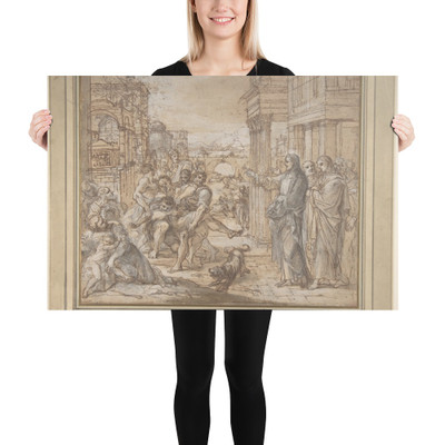 Christ Healing a Possessed Man - Aureliano Milani - 1675–1749 - Paper Poster Museum quality 7744696