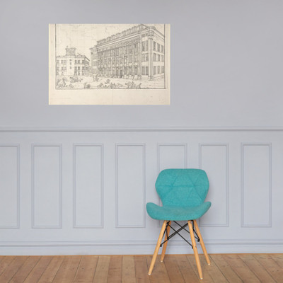 View of the Borsa, Rome - Anonymous, Italian, first half of the 18th century - 18th century - Paper Poster Museum quality 7745677