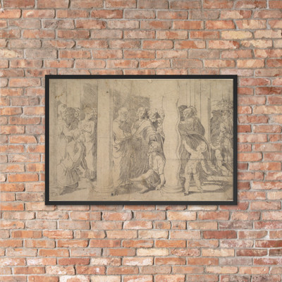 Saints Peter and John healing the Sick - Anonymous, Italian, 16th century - 16th century - Matte Paper Framed Poster Museum quality 7737502