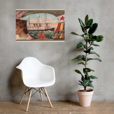 Steamship Westernland, Red Star Line, from the Ocean and River Steamers series (N83) for Duke brand cigarettes - W. Duke, Sons & Co. - 1887 - Photo Paper Poster Museum quality 7737718