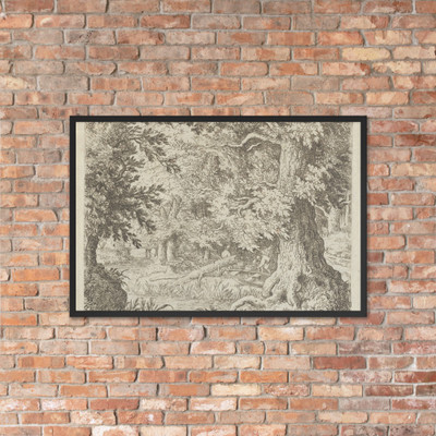 The Brook in the Wood - Allart van Everdingen - Photo Paper Framed Poster Museum quality 7741271