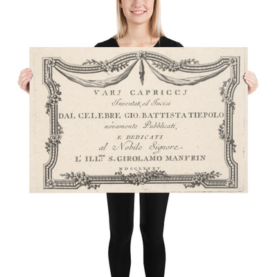 Title page, from Varj Carpiccj - Giovanni Battista Tiepolo - 1785 - Paper Poster Museum quality 7723567