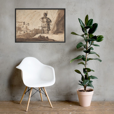 David Showing Saul the Tip of His Coat - Ferdinand Bol - 1636–41 - Matte Paper Framed Poster Museum quality 7744153