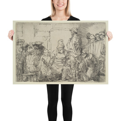 Christ Seated Disputing with the Doctors - Rembrandt (Rembrandt van Rijn) - 1654 - Paper Poster Museum quality 7747175