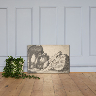 Title: Roman Ruins - Wenceslaus Hollar - ca. 1650 - Canvas Museum quality 7739958