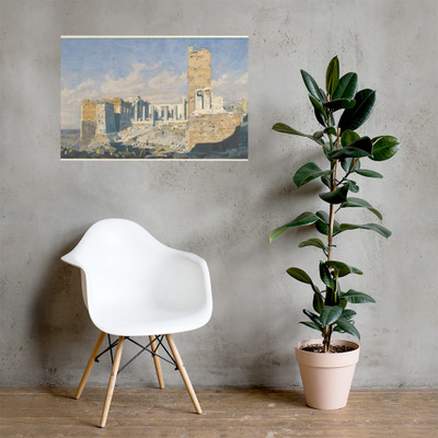 The Acropolis from the West, with the Propylaea and the Temple of Athena Nike, Athens - Thomas Hartley Cromek - 1834 - Paper Poster Museum quality 7743996