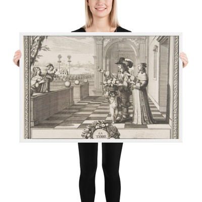 Earth - Abraham Bosse - ca. 1648 - Photo Paper Framed Poster Museum quality 7724855