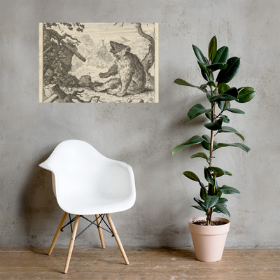 The Bear Calls Renard to Appear Before the Council of the Animals from Hendrick van Alcmar's Renard The Fox - Allart van Everdingen - 1650–75 - Paper Poster Museum quality 7741345