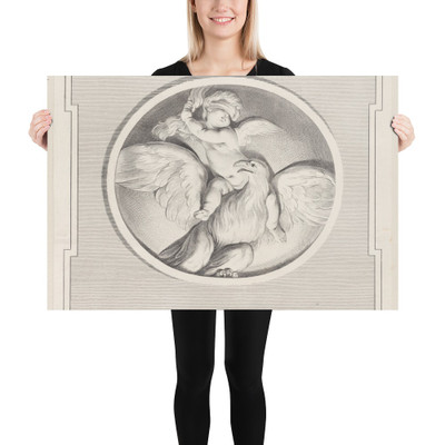 Cupid Astride an Eagle - Jean Michel Liotard - 1715–96 - Paper Poster Museum quality 7724897
