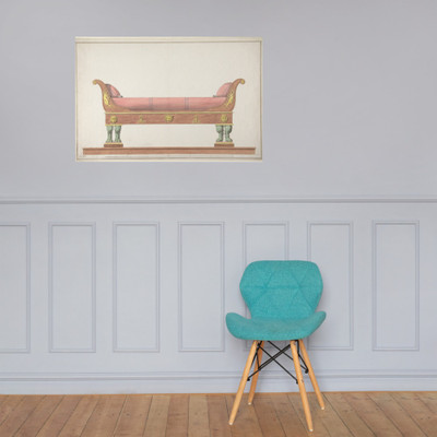 Design for an Empire Daybed - Anonymous, 19th century - 1800–1820 - Paper Poster Museum quality 7747874