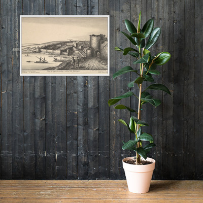 Part of Tangier from aboue, without the Water-gate - Wenceslaus Hollar - 1670 - Matte Paper Framed Poster Museum quality 7738820