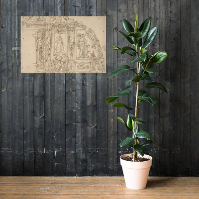 Sketch for Wall Decoration - Anonymous, Italian, 16th century - ca. 1540–80 - Photo Paper Poster Museum quality 7742986