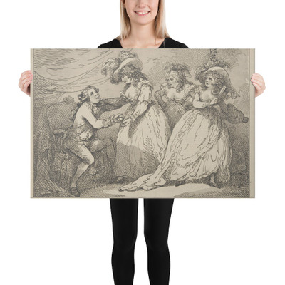 The Golden Apple, or the Modern Paris - Thomas Rowlandson - March 2, 1785 - Canvas Museum quality 7737882